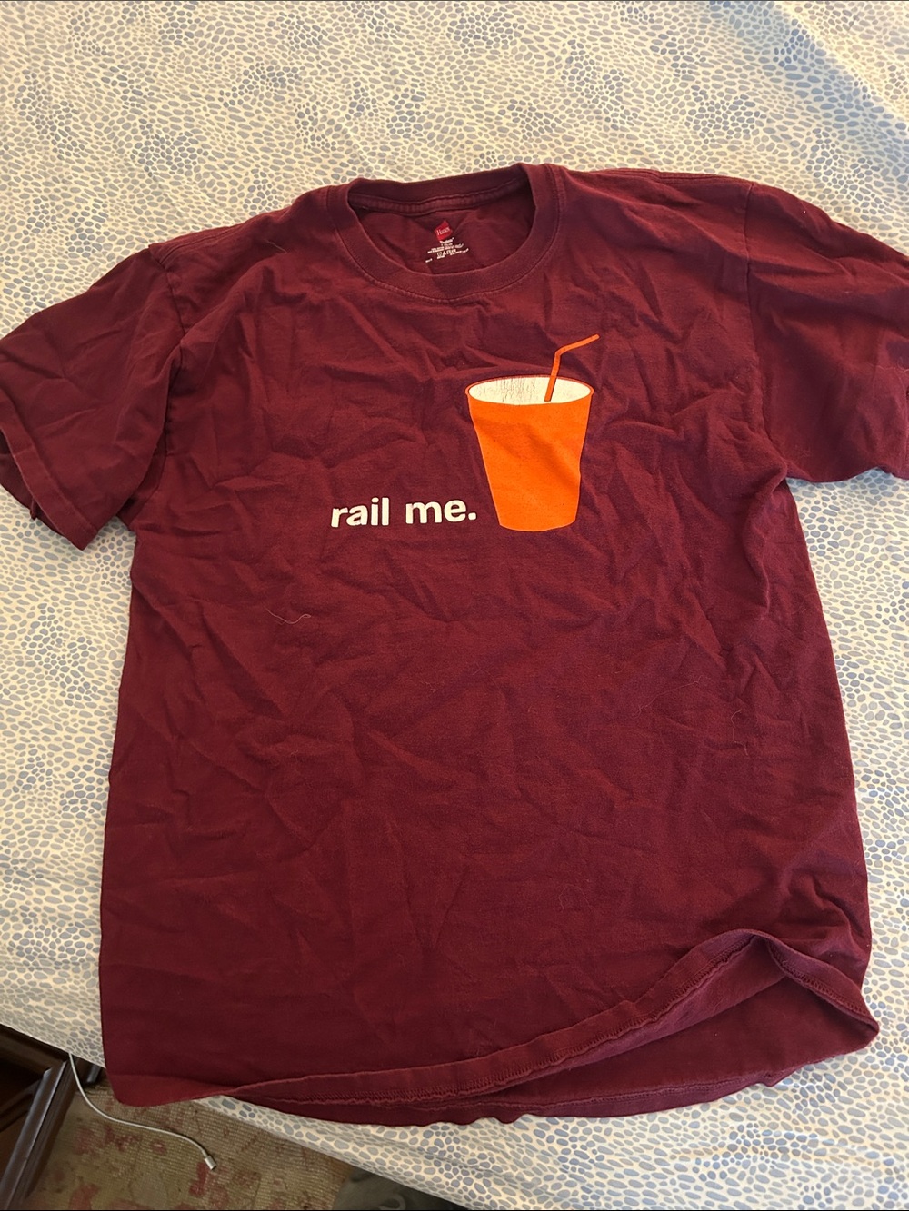 Rail Me Maroon Graphic T-Shirt
